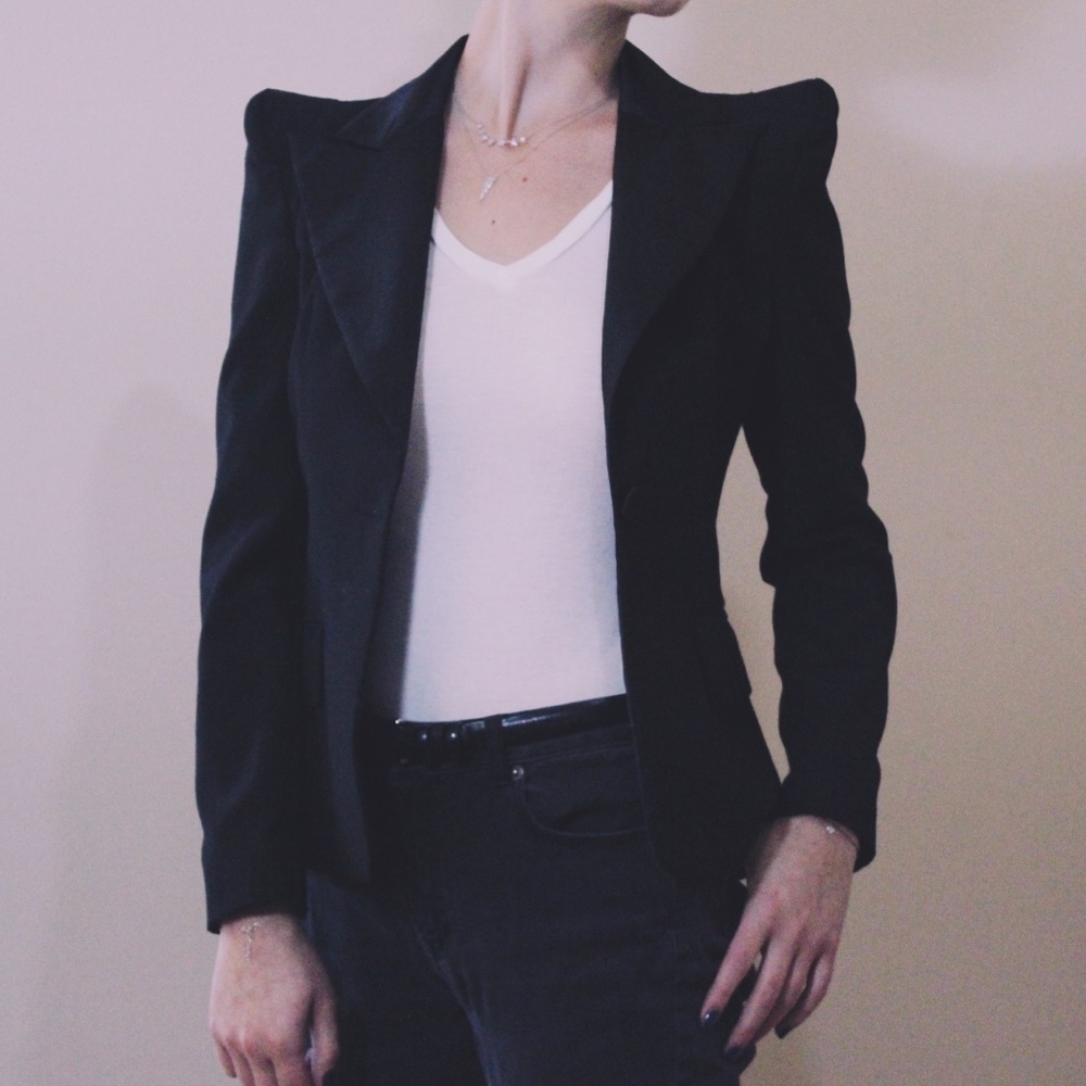 Exaggerated Shoulders Blazer